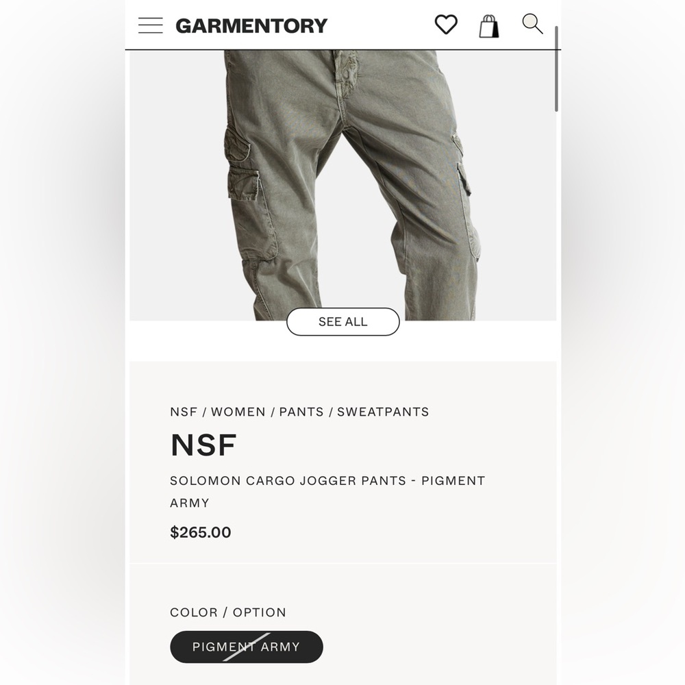 NSF Solomon Cargo Jogger - Picture 2 of 9